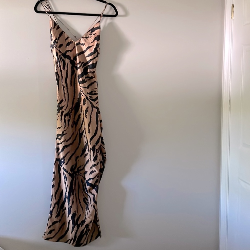 Zara animal print maxi dress